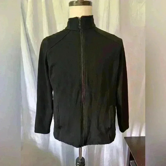 Cg L Cg Women’s Simple Black Track Jacket. Black. Size Medium. Pockets. Full Zip - Picture 1 of 6